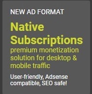 native subscriptions ads