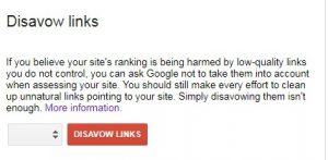 disavow links tool